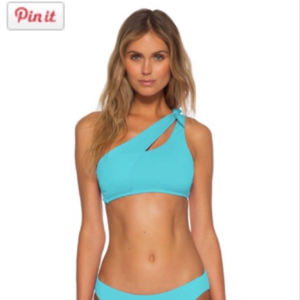 Becca Swim turquoise bikini top